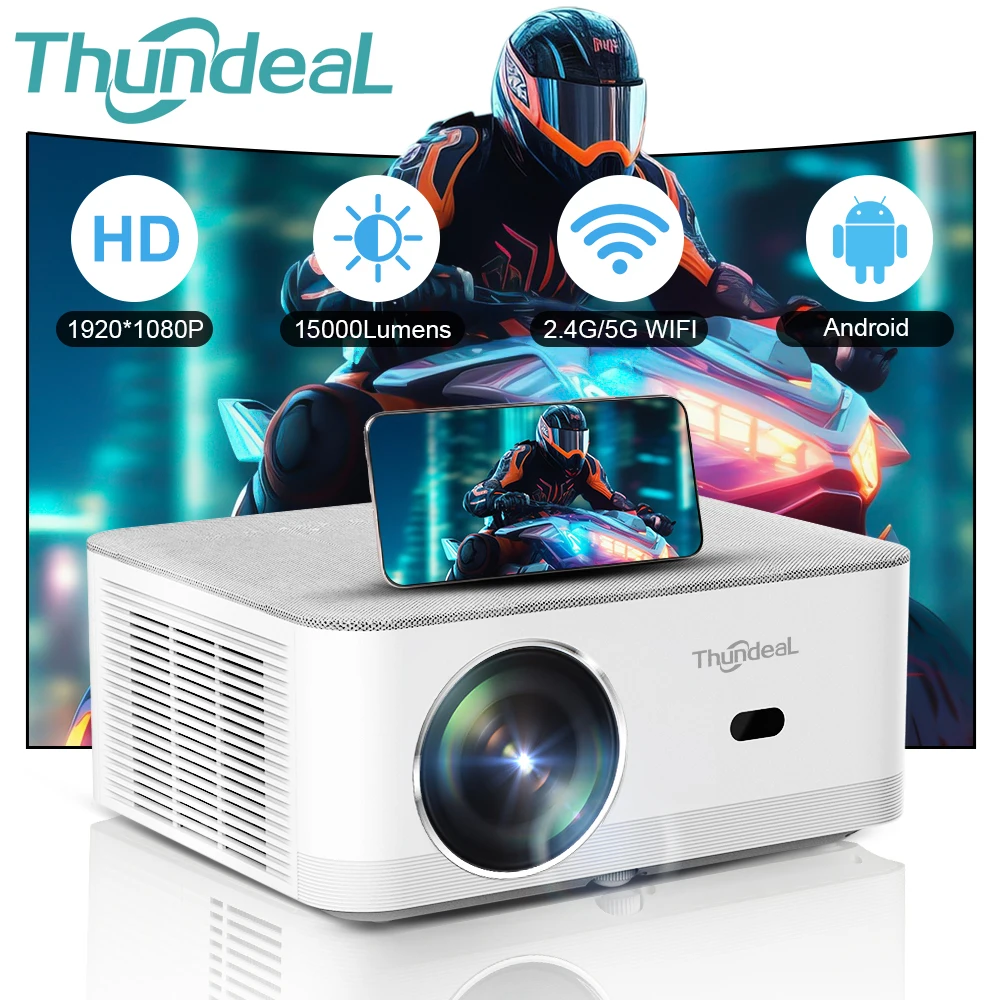 ThundeaL Portable 4K 1080P WiFi Full HD Android Projector TD92 Pro Home Theater