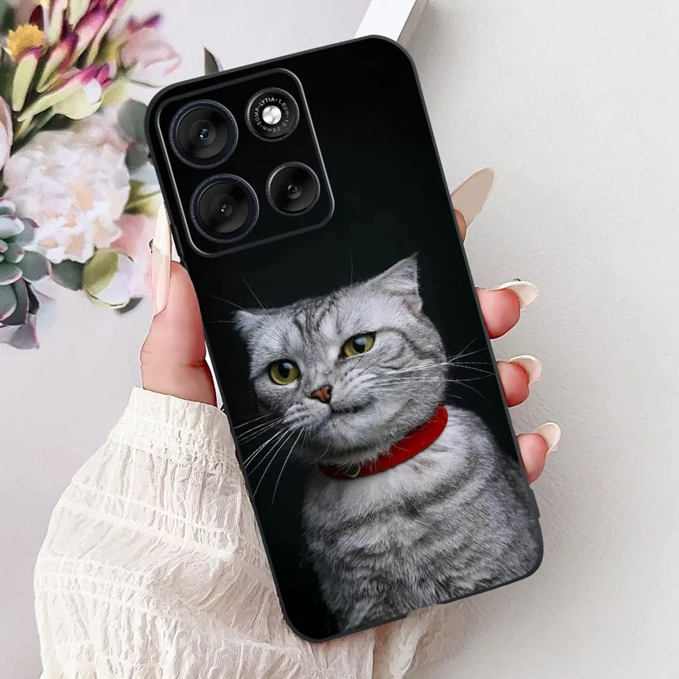Cute Cartoon Cat & Butterfly Luxury Phone Case – Stylish Protection