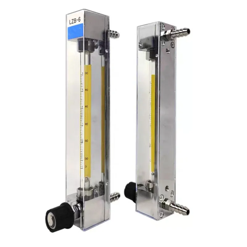 304 S.Steel Water H2O 유량계 범위 0-1000ml/Min 액체 유량계 제어 밸브가 있는 로타미터 LZB-3WB,4WB