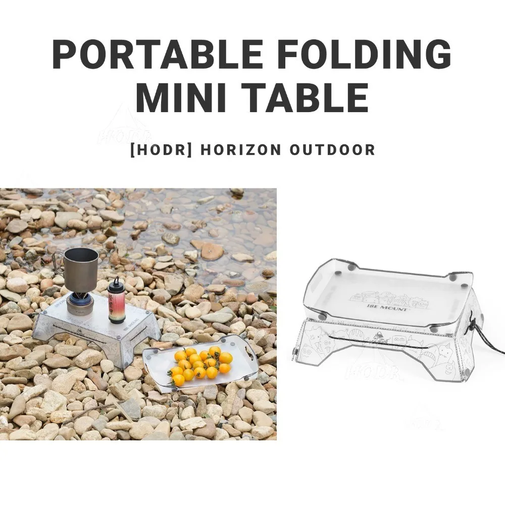 HODR Ultralight Folding Mini Camping Table β 97g Portable PP Tray 1