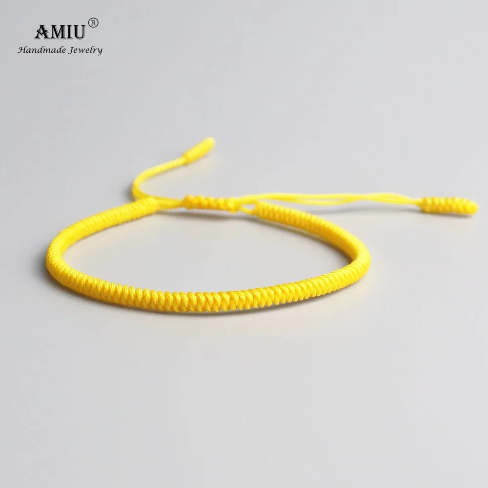 AMIU Thin Tibetan Buddhist Women Size Tibetan Bracelets & Bangles For Women Handmade Knots Amulet Red Rope Gift Bracelet