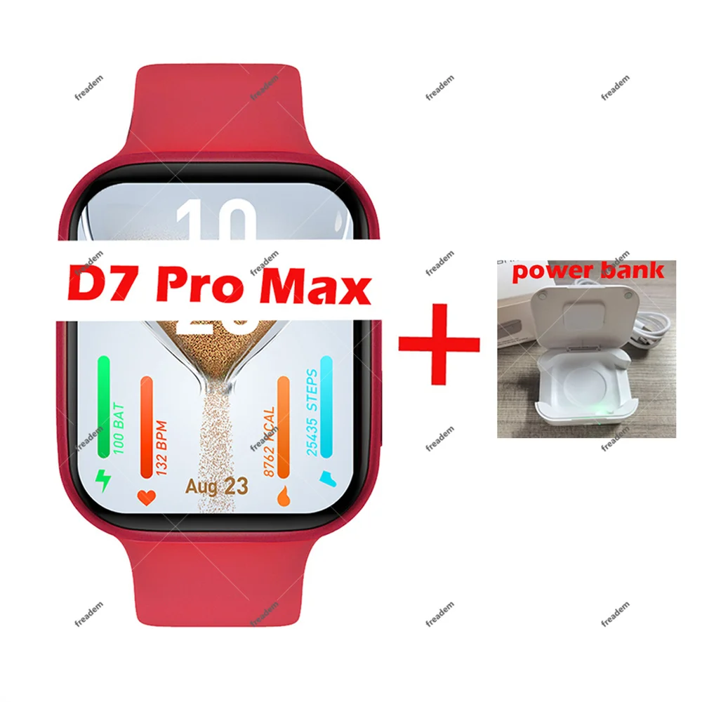 New IWO D7 Pro Max Smartwatch Series 7 GPS Bluetooth Call IP68 Waterproof Long Life Battery FitnessTracker 1.77inch Smart Watch 