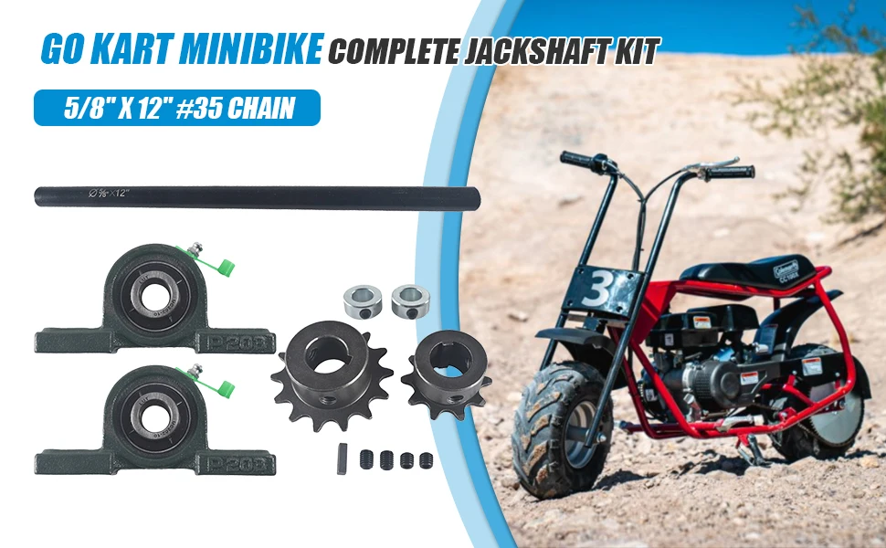 thumbnail image 2 of 12 Inch Go Kart Shock Absorber - Adjustable Mini Bike Shock With 12mm Mounting Hole 2 of 13