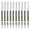 10/12Pcs White Marker Pen, 1.0/3.0mm Graffiti Pens, Waterproof, Permanent Tire Painting, Notebook Tyre, Oily Environmental Pen 1