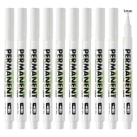 10/12Pcs White Marker Pen, 1.0/3.0mm Graffiti Pens, Waterproof, Permanent Tire Painting, Notebook Tyre, Oily Environmental Pen 1