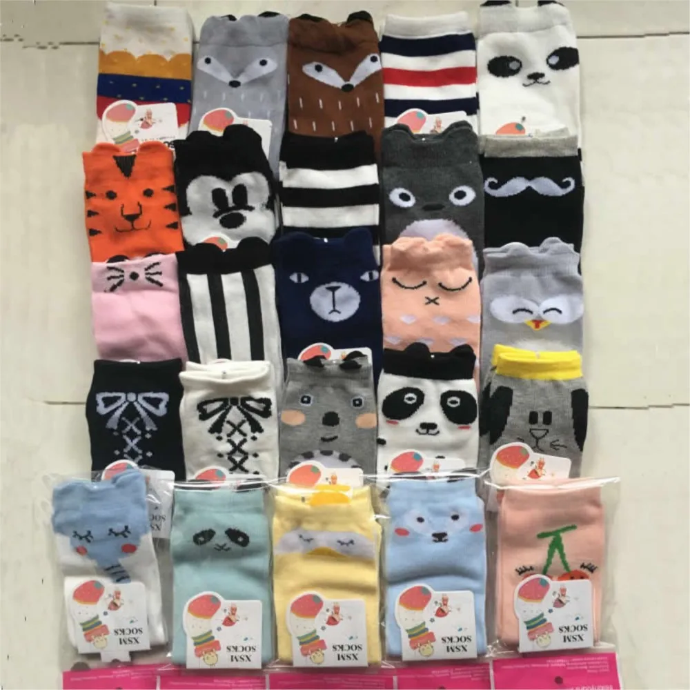 Baby Stocking Girls Leg Warmers Children Silk Leg Warmers Print Children Panda Cartoon Cotton stocking