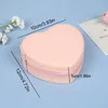 Mini Box for Rings Earrings Necklaces Heart-Shaped Small Jewelry Box Travel Jewelry Case Girls  Necklaces Organizing Portable PU 6
