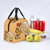 Custom Garfields Cat Cartoon Art Lunch Bag Men Women Warm Cooler Insulated Lunch Box for Kids School 5