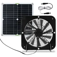Kit de ventilateur à énergie solaire 100W 12V, ventilateurs de Ventilation solaires étanches IP65, Kit de panneaux solaires avec double ventilateur pour serre de poulailler 1