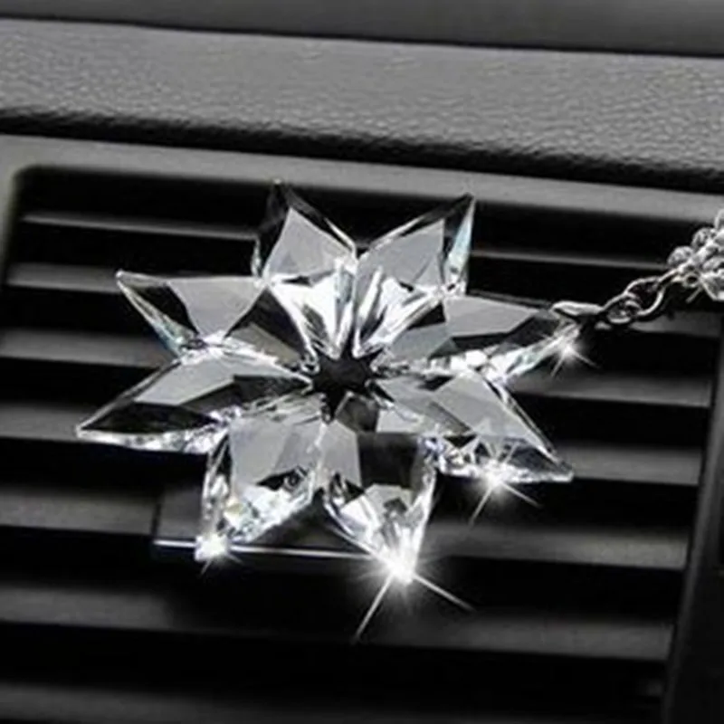 80mm Crystal Snowflake Prism Pendant For Chandelier Part FengShui Hanging Crystal Crafts Gifts Car & Home Decoration