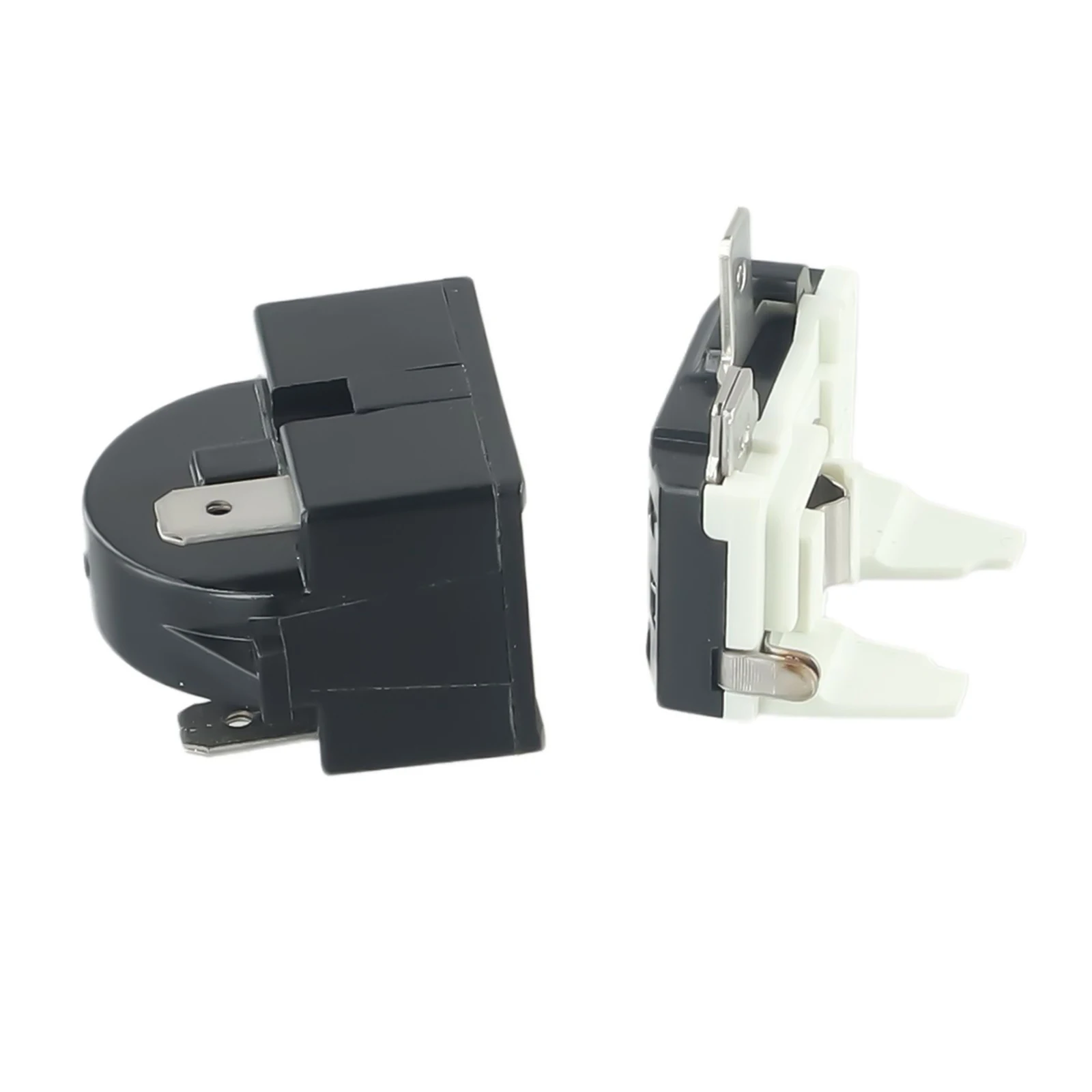 2PCS Starting Relay And Overload Protector Refrigerator PTC Start Relay 1/2 Pin 15 Ohm + 1/6H Compressor Overload Protector 