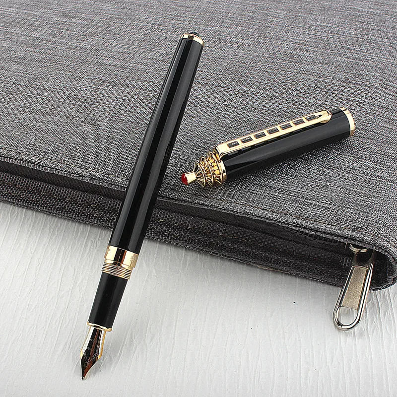 

Jinhao 16 металлическая перьевая ручка с изображением неба башни для бизнеса офиса студентов школы канцелярские принадлежности перьевая ручка с наконечником 0,5 мм Новинка