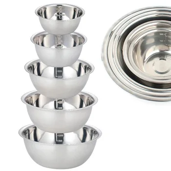 5-Piece Stainless Steel Non-Slip Nesting Mixing Bowl Set 1
