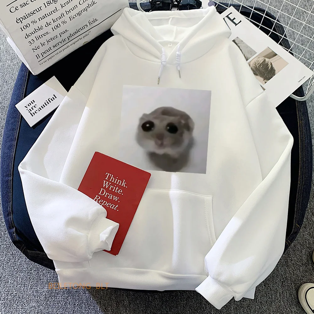 

Sad Hamster Hoodies Casual Cute for Autumn/Winter Sweatshirt Graphic Printing Comfortable Clothes Fashion Ropa De Mujer Hoody