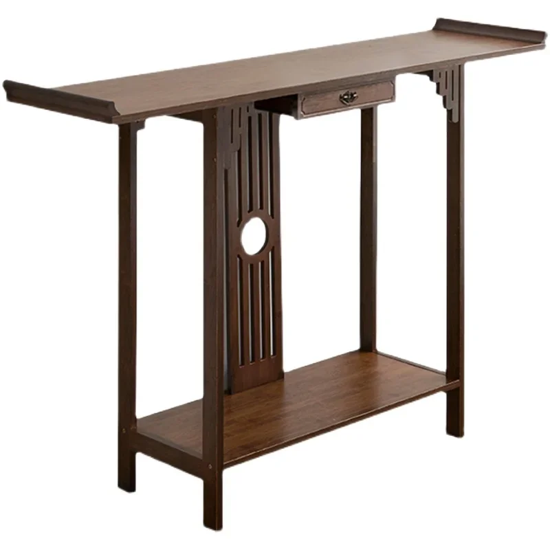 

ZL Solid Wood Porch Altar Living Room a Long Narrow Table Side View Sets Entrance Cabinet