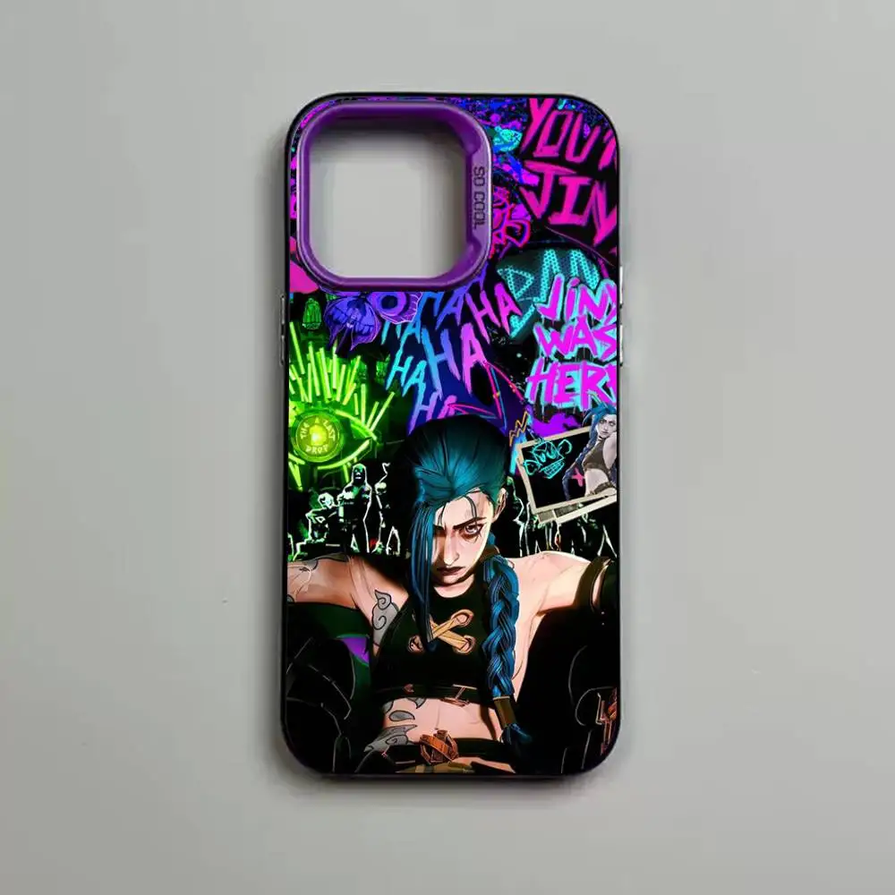 Jinx Matte Shockproof Phone Case – Anti-Fall Back Cover for League of Legends Fans