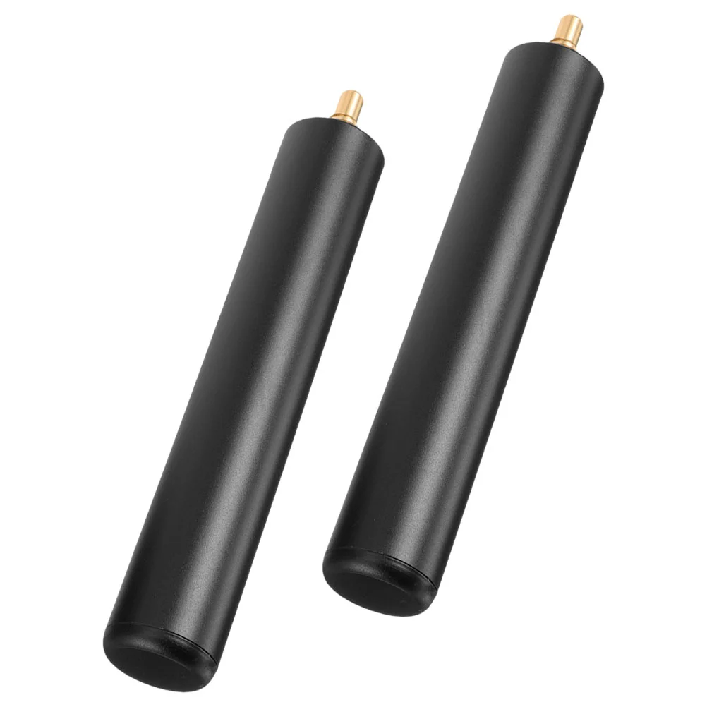 2 Pcs Pool Cue Extension Rod Stick American Style Lengthen Aluminum Alloy Lightweight Spiral End Increases