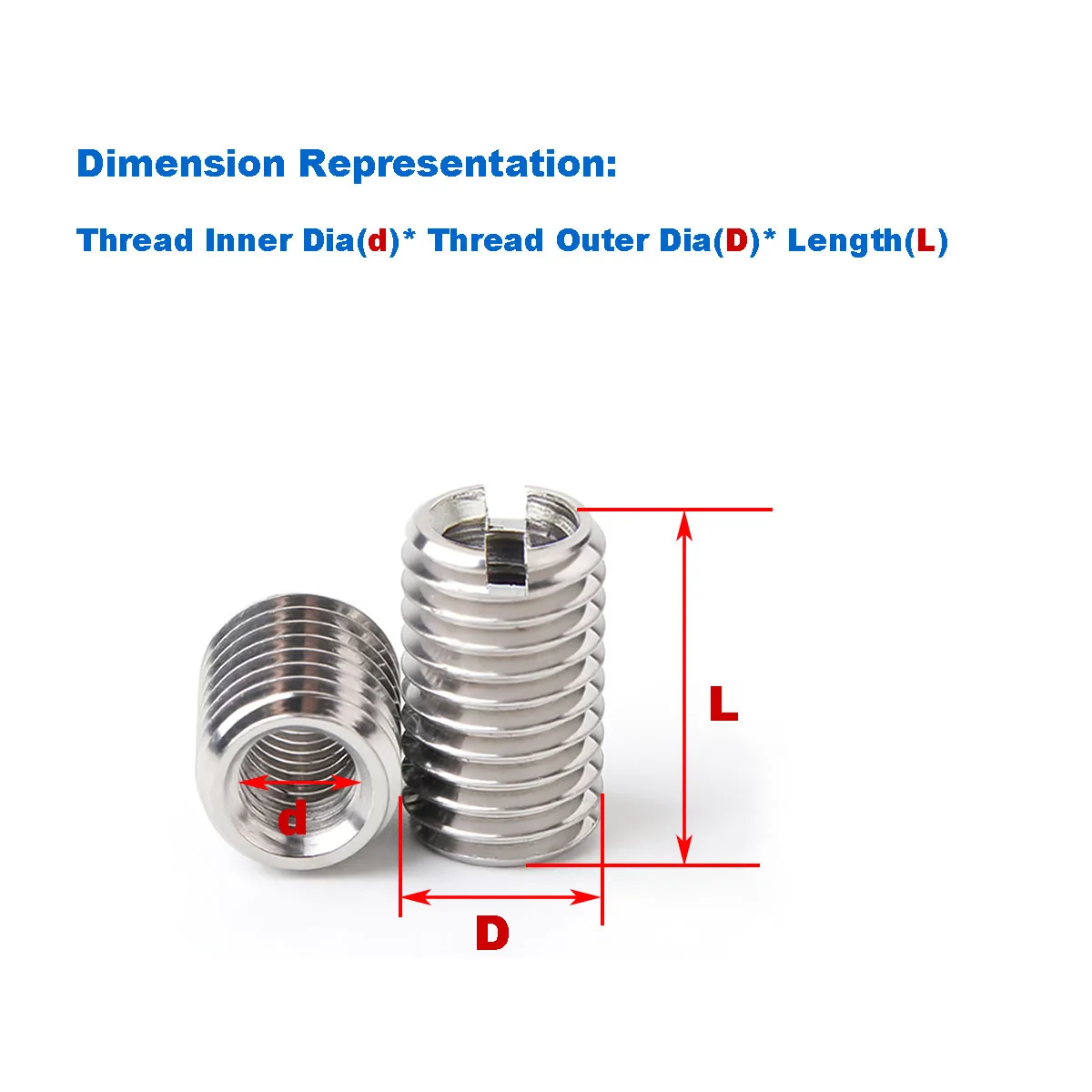 

304 Stainless Steel Internal And External Thread Grooved Nut/Socket Screw/Thread Sheath M3M4M5M8M10M12M16