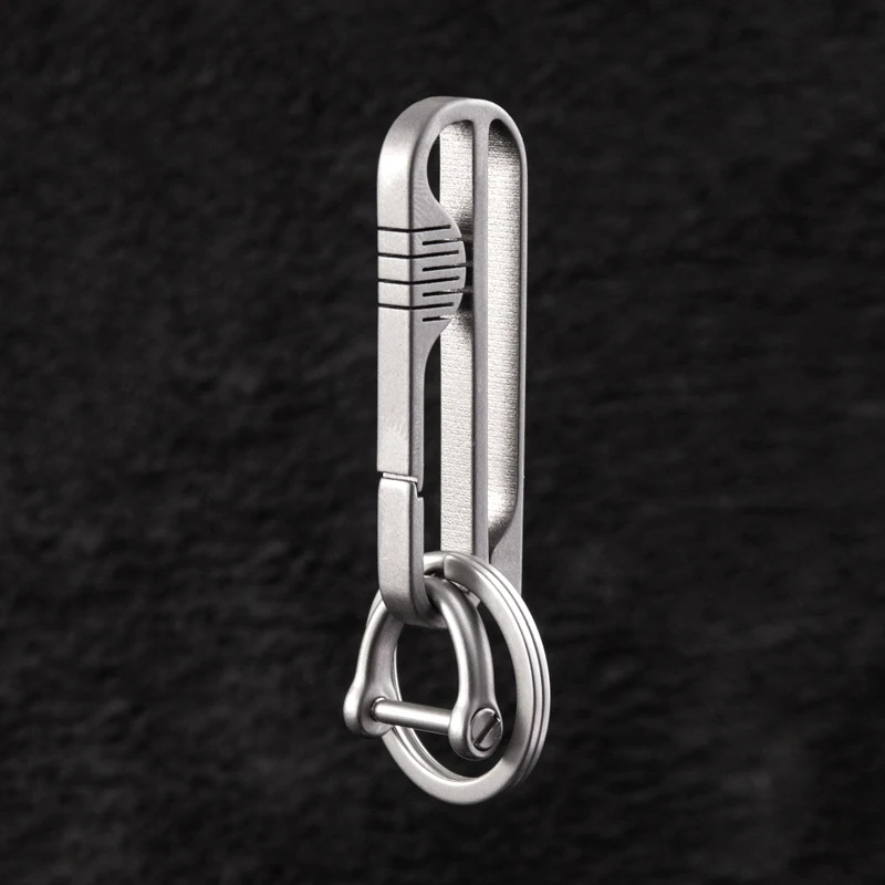 Titanium Belt Keychain Durable Car Key Holder Ring Hanging Buckle Lightweight Carbine For Dad Key Chain Best Father's Day Gift