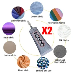 2 pièces, Colle pour tissu, 155g, pour réparation de vêtements, marque commerciale, travail manuel, universelle 
