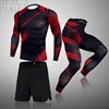 Winter Sportswear Men's Thermal Underwear Sports Running Suit Compression Tights Long Sleeve Fitness MMA Rashguard Jogging Sets