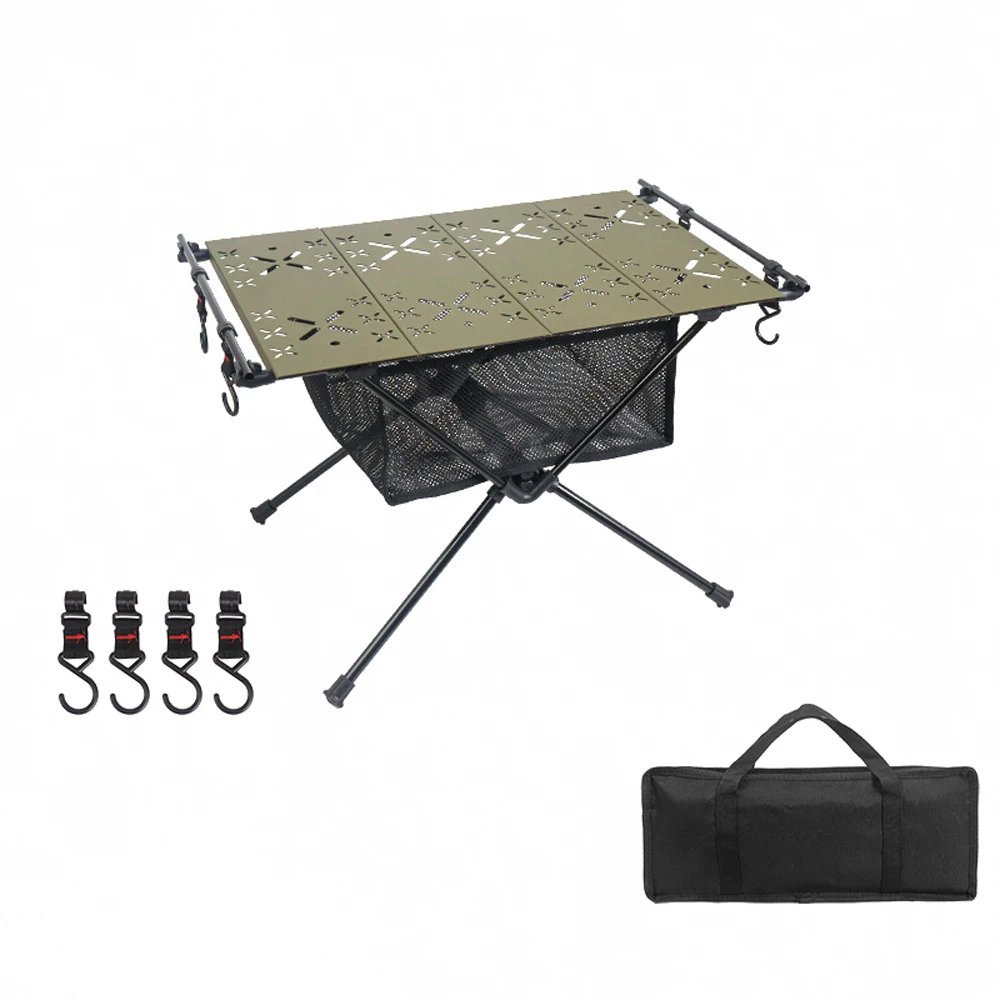 

Aluminum Alloy Folding Table Multifunction Ultralight Barbecue Camping Table Hiking Roll-Up Desk with Storage Bag for BBQ