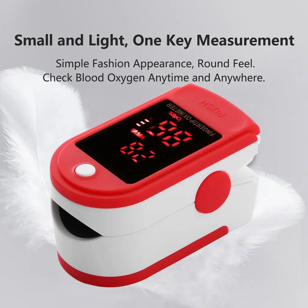 Finger Oximeter Digital Fingertip Pulse Oximeter Blood Oxygen Saturation Meter Finger SPO2 PR Heart Rate Monitor Health Care