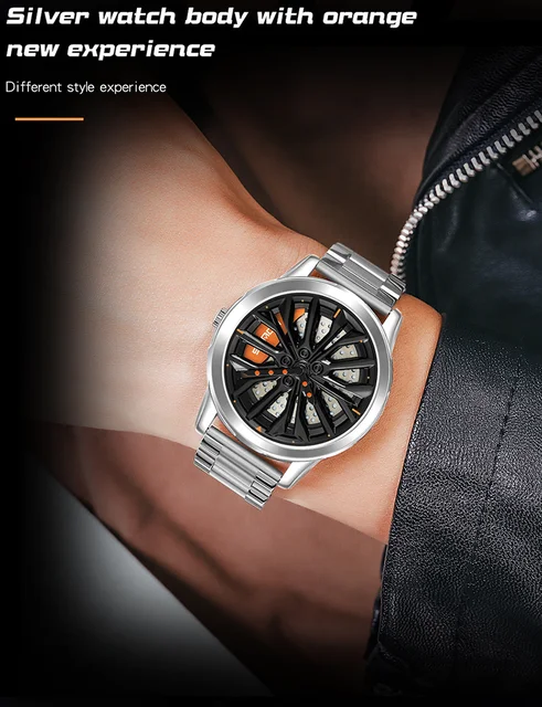 Sanda p1063 Herren Felgen nabe Uhren rad Armbanduhren Uhr Sportwagen  kreative drehende männliche Armbanduhren reloj de hombre - AliExpress