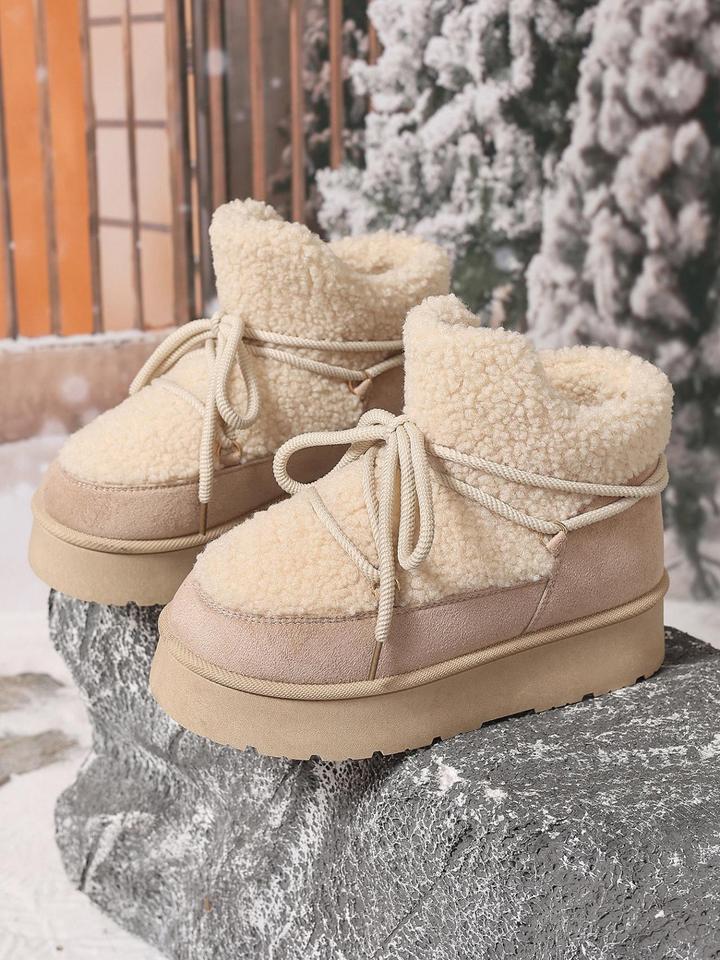  White Snow Boots Women's Winter Warm Thi Bot Fur Booties ort Cotton oes Northeast China Boot Sle Casual ort Tube