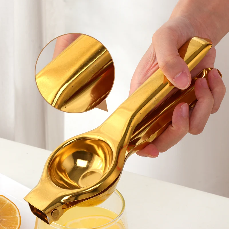 Fruit Juicer Lemon Squeezer 1PC Stainless Steel Manual Juicer Household Lemon Clip Creative Orange Juicer Squeezer Fruit Hand Pressing Kitchen Accessories