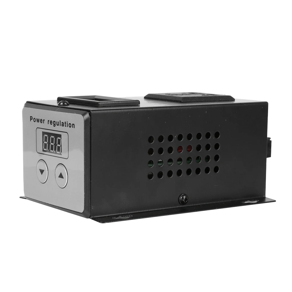 미국 플러그 AC 220V 10000W 블랙 SCR 전자 전압 조정기 온도 속도 전력 조절 컨트롤러 디머 온도 조절기
