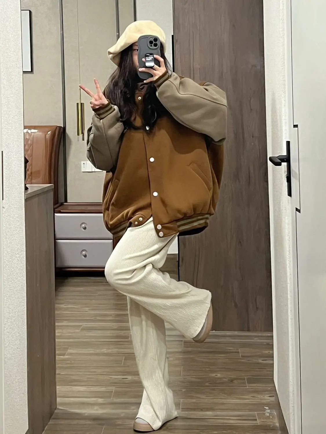 American Retro Student Baseball Jacket, Women's Thickened Autumn and Winter High-end Design Sense, Niche Jacket Top