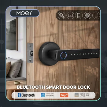 Smart Bluetooth Fingerprint Door Lock for Smart Home Security – Electronic Password & APP Remote Unlock for Automation