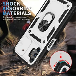 Durable Kickstand Cover Case with Rotating Ring Holder for Galaxy S21 (White and black)