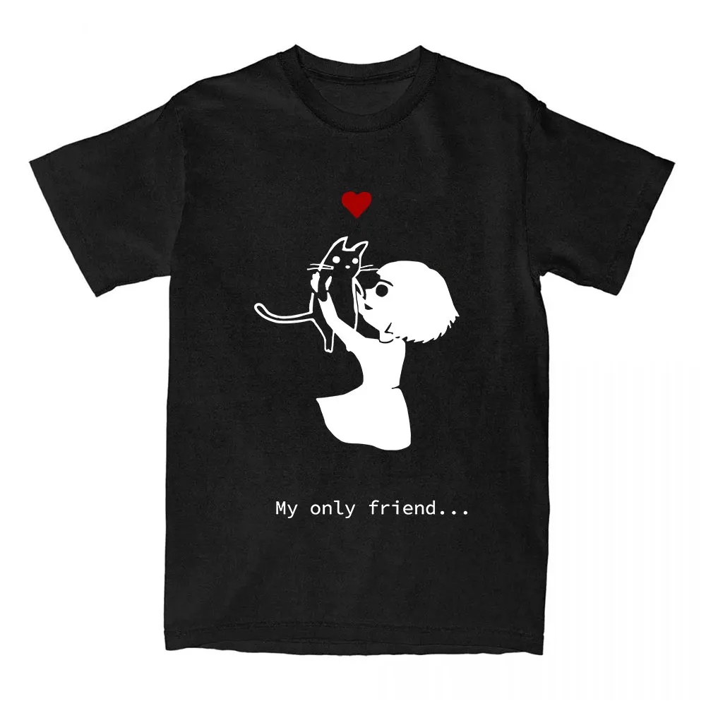 Spiel Fran Bogen Mädchen und Katze Druck T-shirt Unisex Streetwear Lose Mode Frauen Männer T-shirts Casual Weibliche Grafik Druck Kleidung