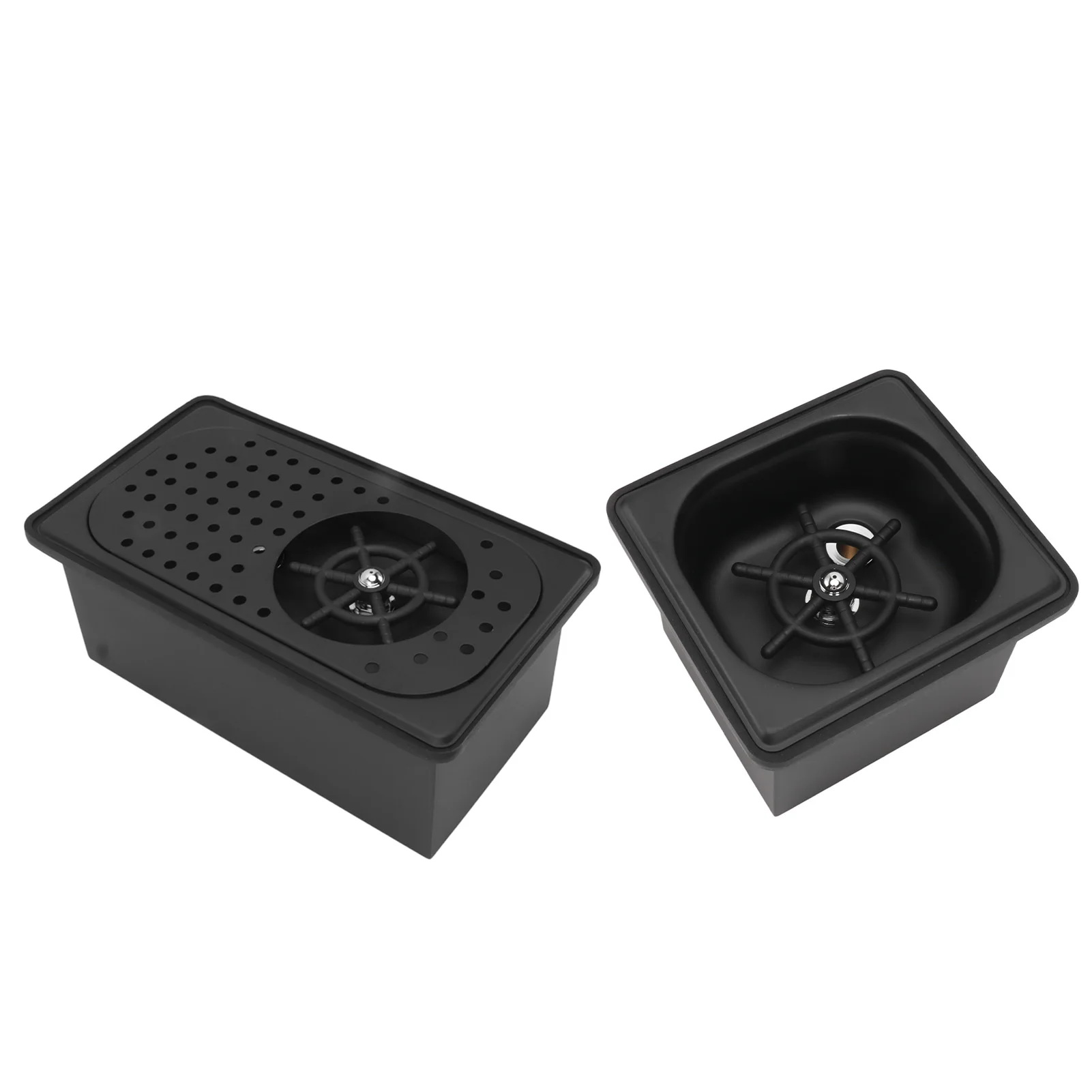 ที่ล้าง sloki kaca อัตโนมัติสำหรับโรงแรมบาร์กาแฟชานมถ้วยสีดำไม่มีช่องเปิดทำจากสเตนเลสสตีล 1