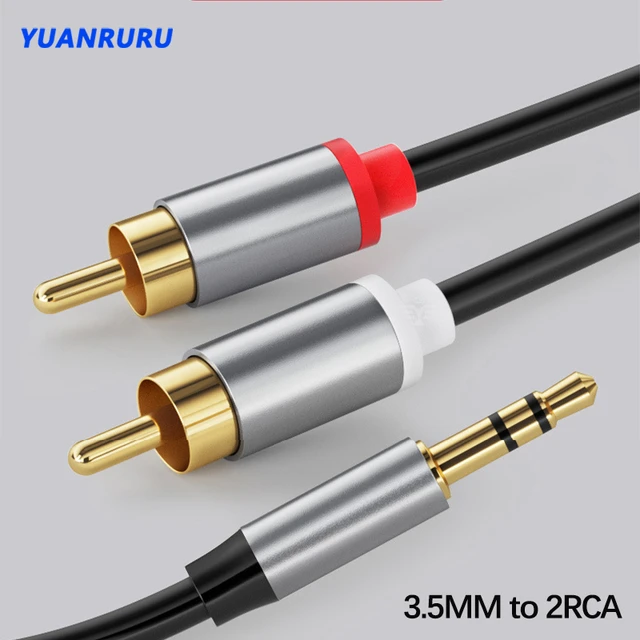 RCA Audio Cable Jack 3.5 to 2 RCA Cable HiFi Stereo 3.5mm Jack to 2RCA Male  Y Splitter For TV PC Amplifiers DVD Speaker Cord - AliExpress