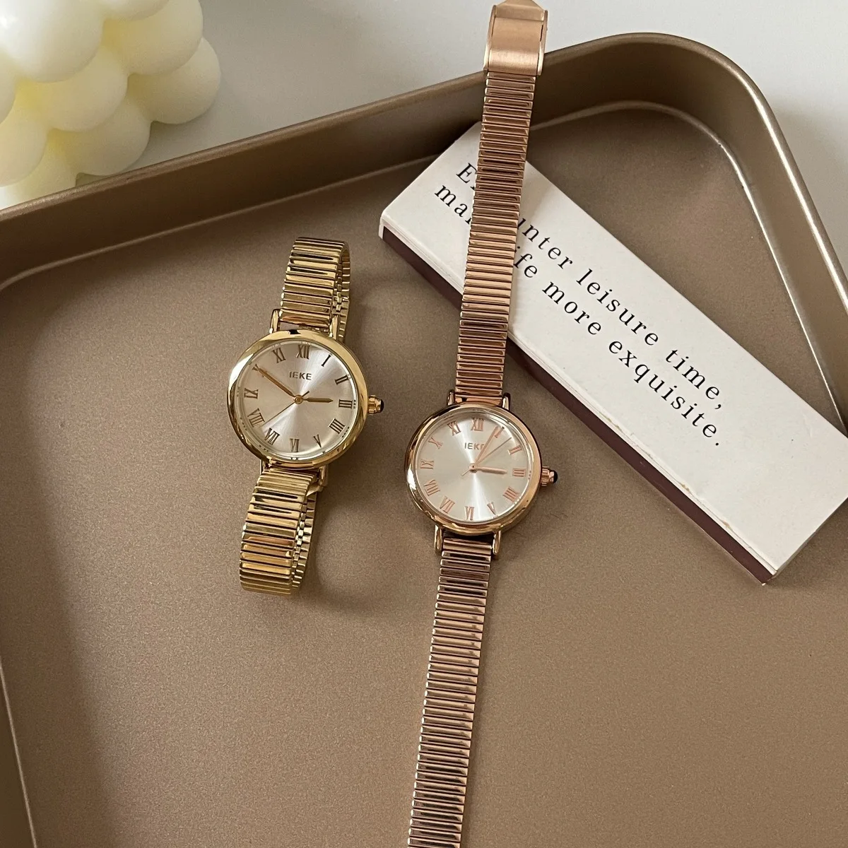 New in Watches for Women Gold Elegant Women's Quartz Bracelet Wristwatch on Hand Ladies Automatic Unique Clock Gift Girls