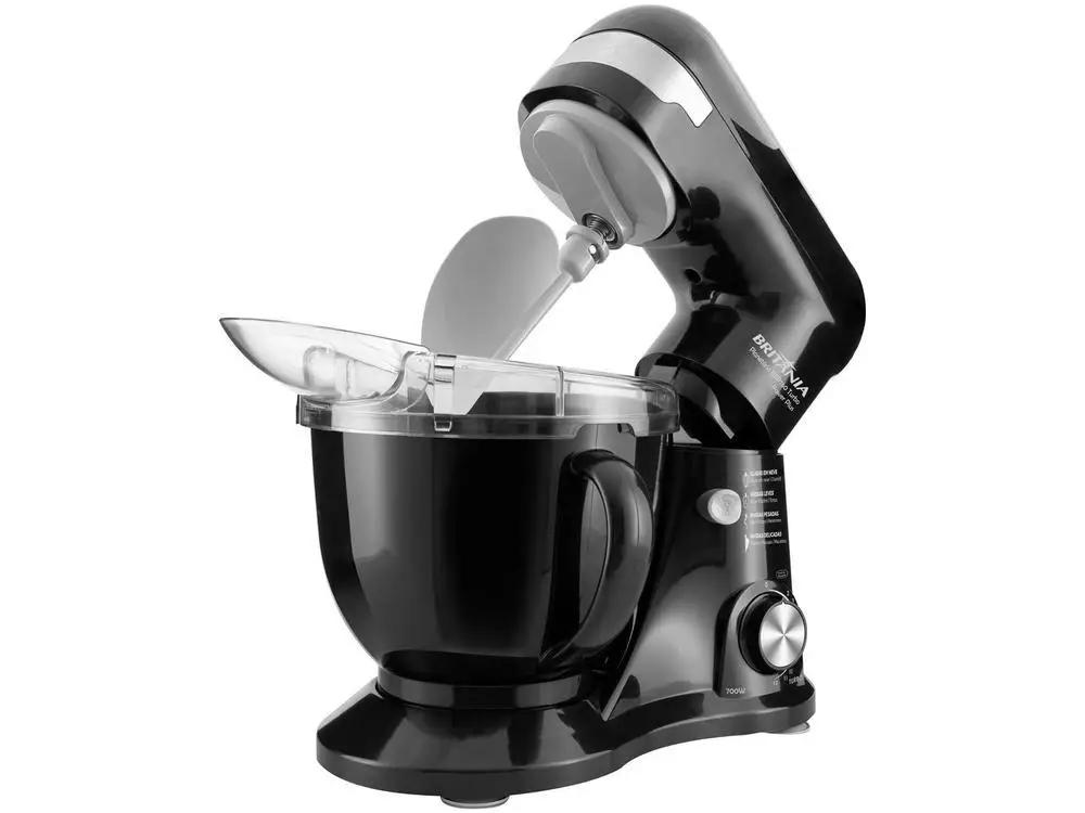 Batedeira Planetária Britânia Preta 700W - 110V 4