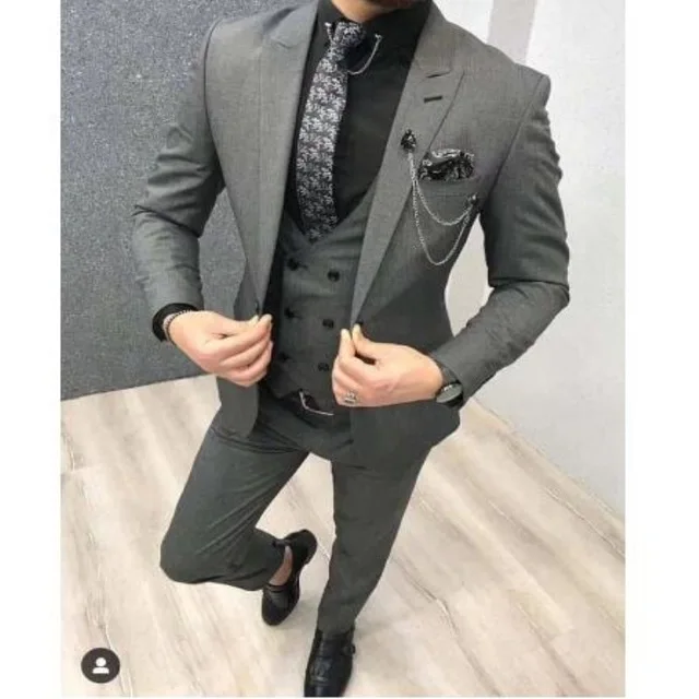 Slim-Fit-One-Button-Groom-Tuxedos-Charcoal-Grey-Best-Man-Peak-Groomsmen-Men-Wedding-Suits-Bridegroom.jpg_640x640