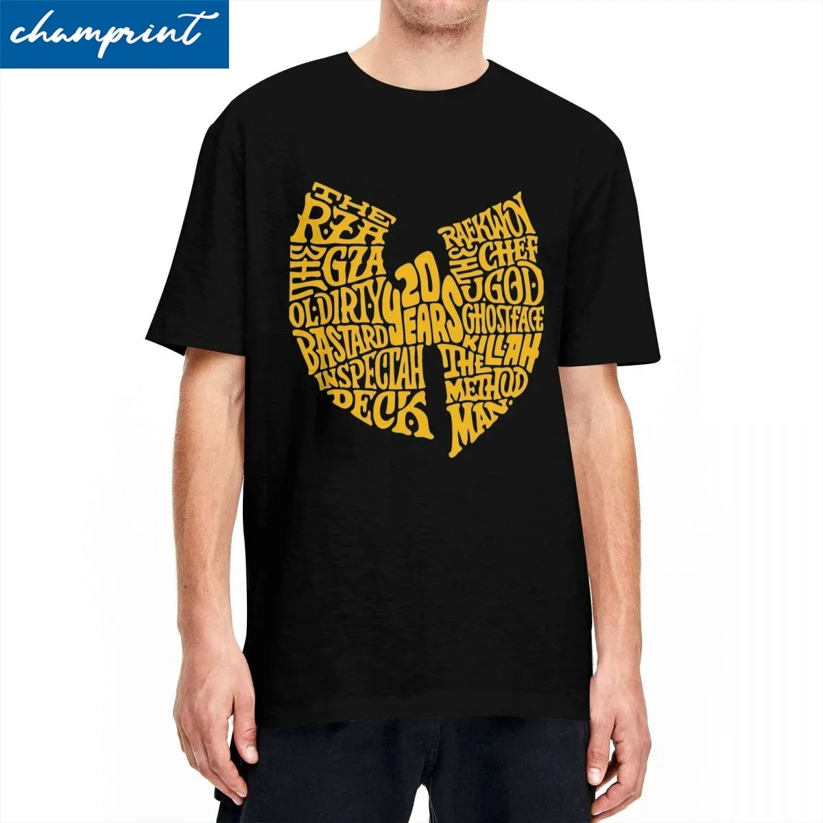 

Wu Clan Rap Group T-Shirt for Men Women Hip Hop Fashion 100% Cotton Tees Round Collar Short Sleeve T Shirt Gift Idea Clothing