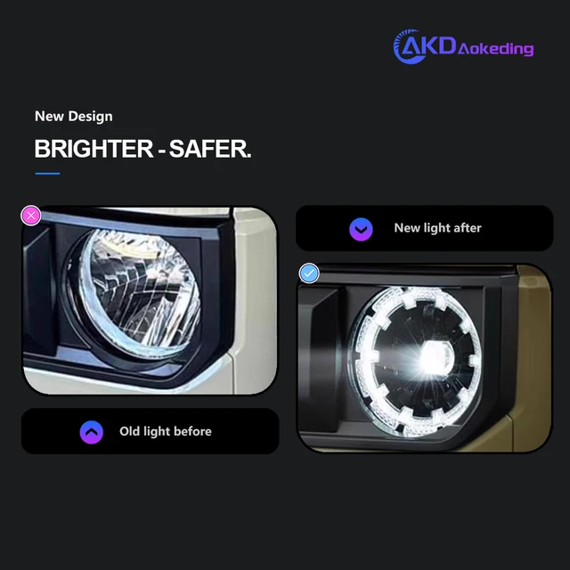 مصباح أمامي لتويوتا لاند كروزر LC76 ، إشارة انعطاف DRL ،