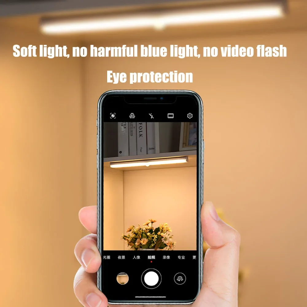 Xiaomi-luz nocturna con Sensor de movimiento, lámpara de pared recargable  por USB, 3 colores, atenuación, decoración, dormitorio y armario -  AliExpress