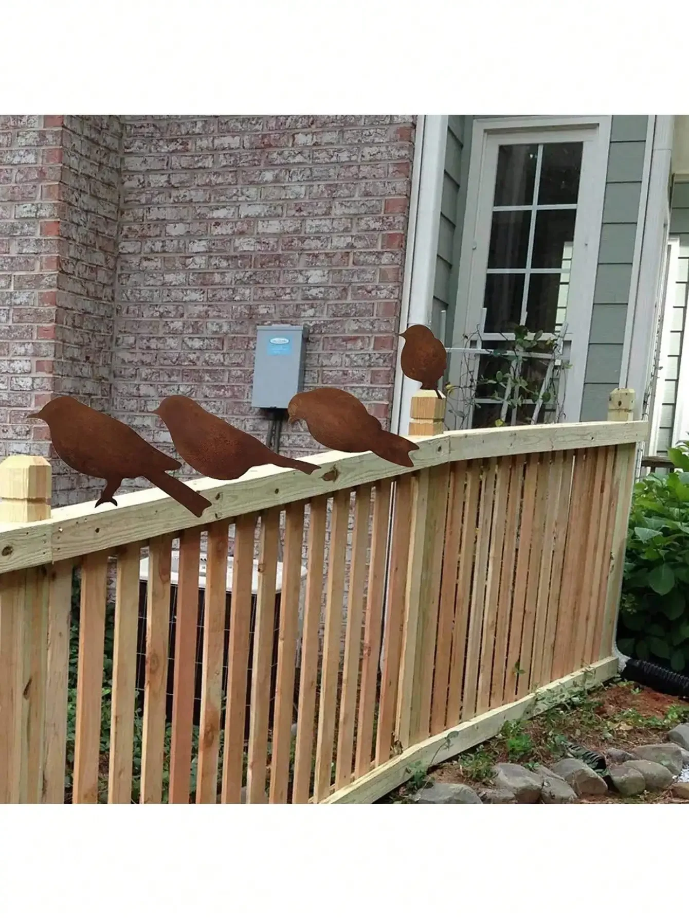 Garden Stakes 4pcs/5pcs Rust Birds Metal Garden Decoration