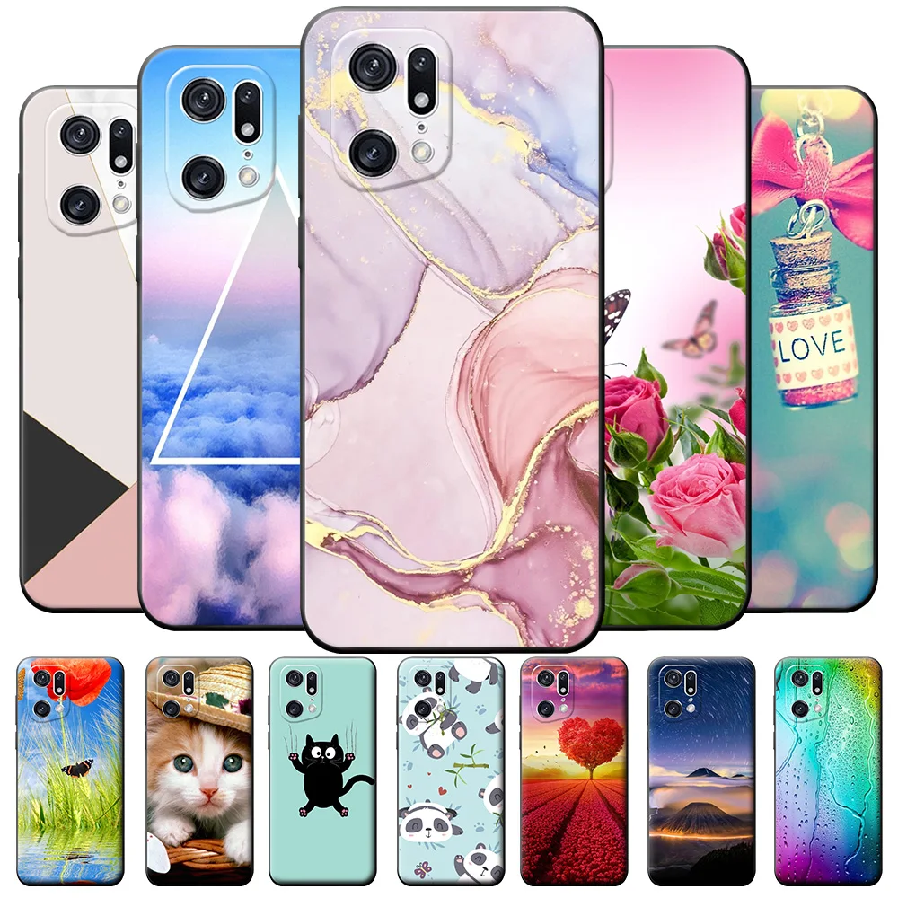 Per Oppo Find X5 Case Find X5 Pro Cover Cover Morbida In Silicone Tpu Per Oppo Find X5 Lite Custodie Trova X5 X5Pro Lite Fundas Capa