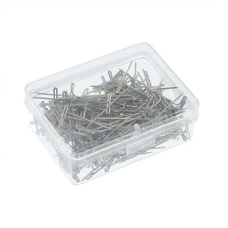 27/32/38/51mm T Shaped Pins Sliver Stainless Steel Pins Sewing Positioning Needles Hand Knitting Salon Styling Wig Fix Tools