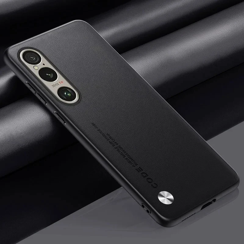 Carbon Fiber PU Leather Matte Shockproof Soft Frame Case with Bumper Design