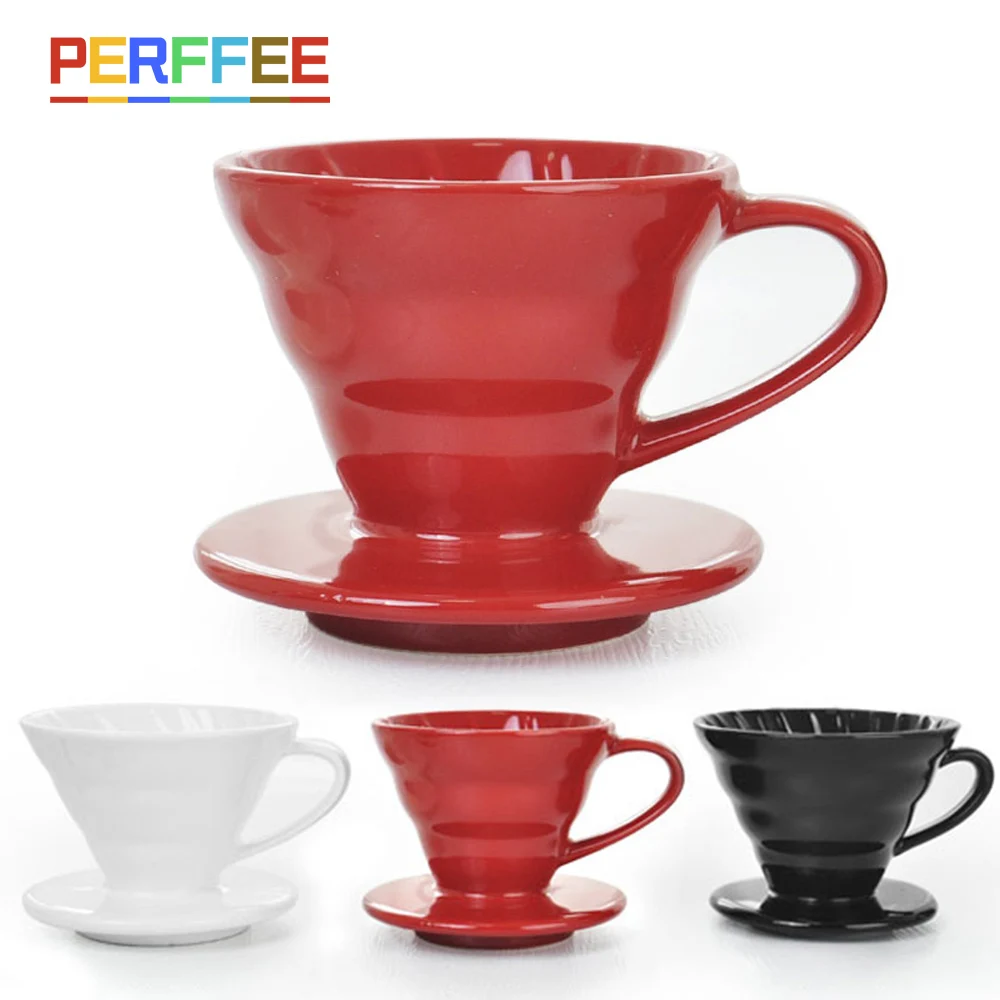 Ceramic Coffee Dripper Coffee Brewing Filter Cup Pour Over Coffee Maker