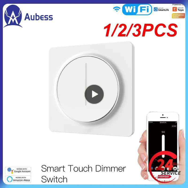 

1/2/3PCS New Smart Rotary/Touch Light Dimmer Switch Smart Life/Tuya APP Remote Control Works with Alexa Voice