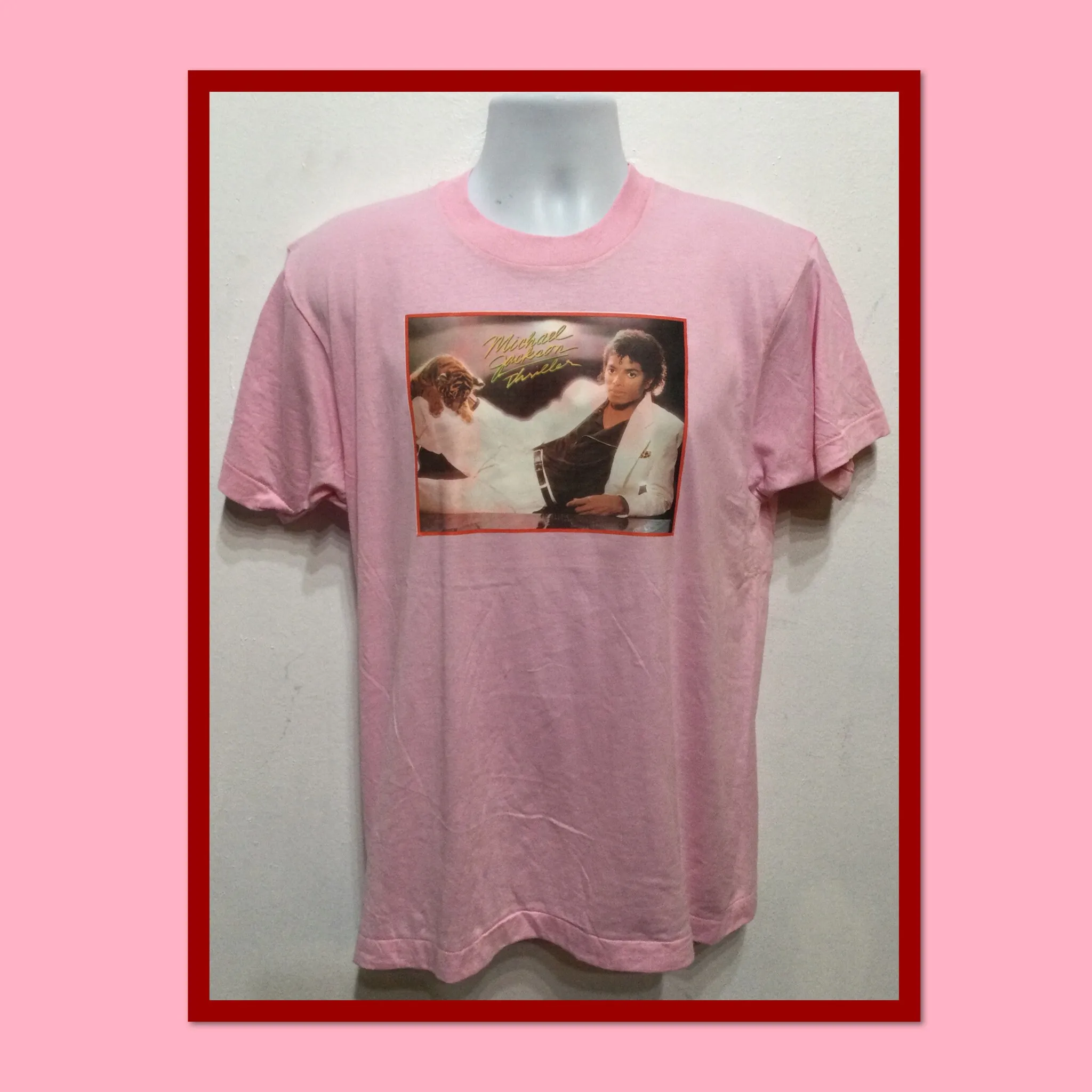 T-Shirt Vintage Originale 1980S Michael Jackson Thriller Decal T